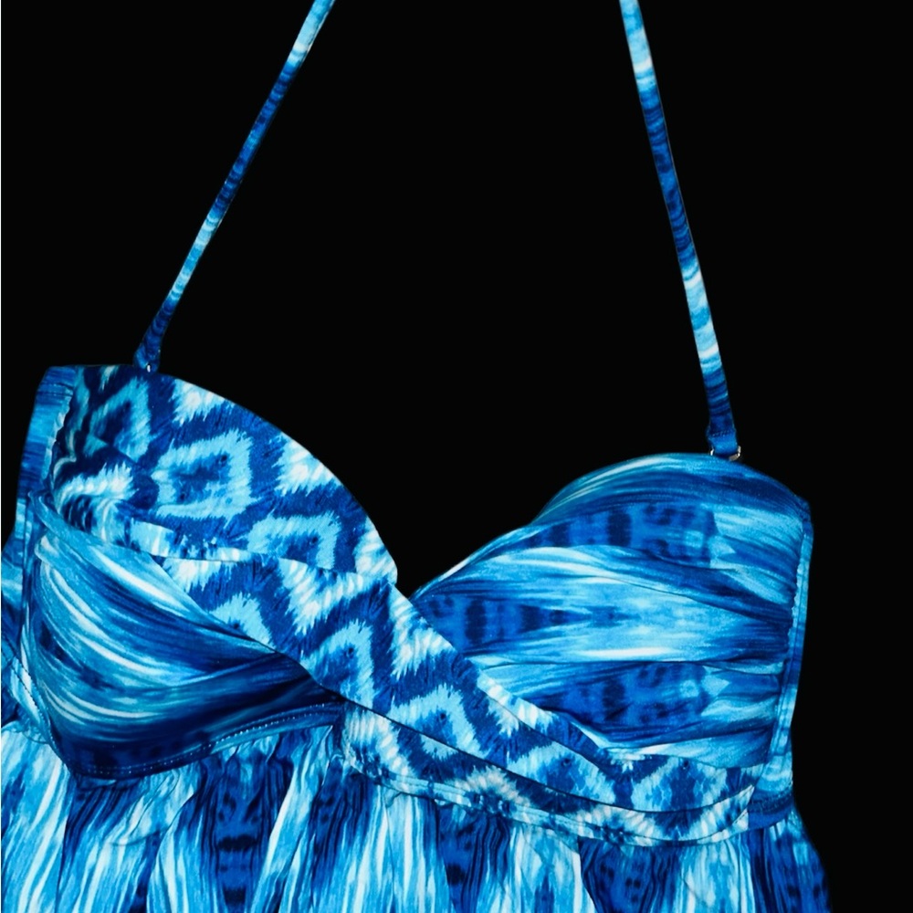 La Blanca UPF50 Ocean Blue Strapless Dress szS - Picture 3 of 13
